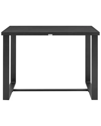 Armen Living Alegria Outdoor Patio Bar Height Dining Table In Black