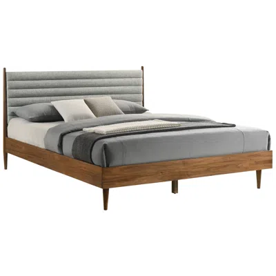 Armen Living Artemio King Platform Bed Frame In Wood And Walnut Finish