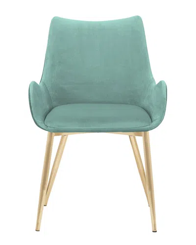 Armen Living Avery Teal Fabric Dining Room Chair