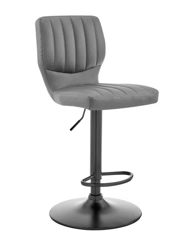 Armen Living Bardot Adjustable Swivel Bar Stool In Gray