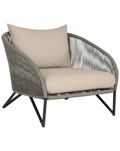 Armen Living Benicia Outdoor Patio Chair In Gray