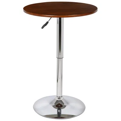 Armen Living Bentley Adjustable Pub Table In Silver