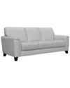 Armen Living Bergen 87in Dove Leather Square Arm Sofa In Gray