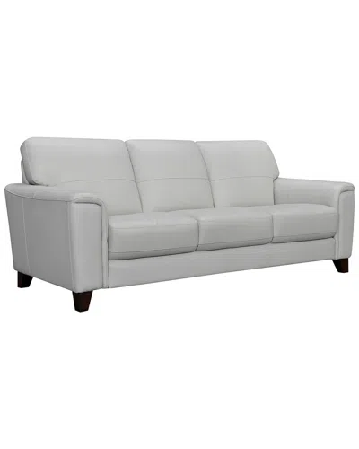 Armen Living Bergen 87in Dove Leather Square Arm Sofa In Gray