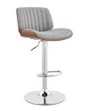 Armen Living Brock Adjustable Walnut Wood In Gray