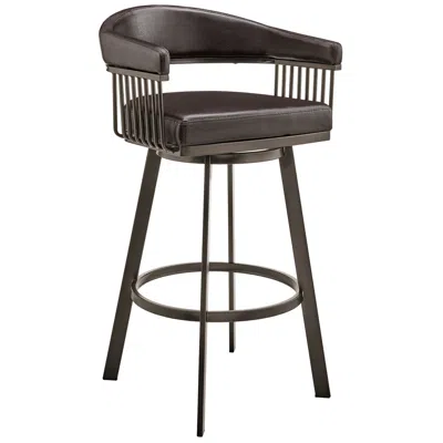 Armen Living Bronson 25 Counter Height Bar Stool In Brown