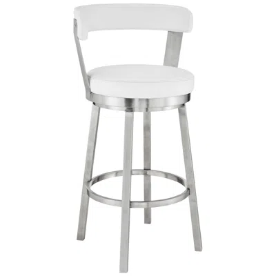 Armen Living Kobe 26 Counter Height Bar Stool In Gray