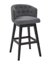 ARMEN LIVING ARMEN LIVING CELINE 30IN BAR HEIGHT WOOD SWIVEL TUFTED BARSTOOL