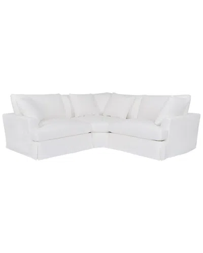 Armen Living Ciara Upholstered 3pc Sectional Sofa In Gold