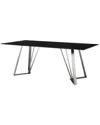 Armen Living Cressida Glass And Stainless Steel Rectangular Dining Room Table