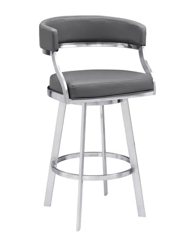 Armen Living Dione 30 Bar Height Bar Stool In Gray