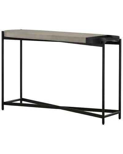 Armen Living Dua Concrete And Metal Modern Console Table In Gray