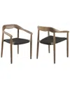 Armen Living Santo Indoor Outdoor Stackable Dining Chair In Charcoal