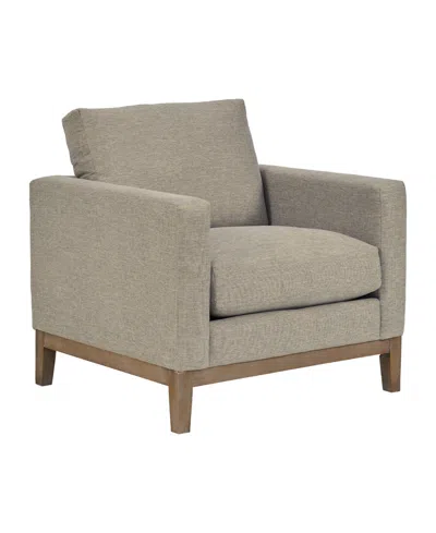 Armen Living Donna 35" Upholstered Accent Chair In Platinum Gray,coastal Gray
