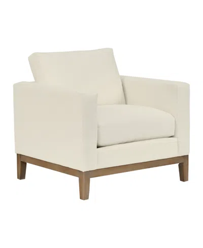 Armen Living Donna 35" Upholstered Accent Chair In Sugar,coastal Gray