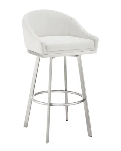 Armen Living Eleanor 26in Swivel Counter Stool In Neutral