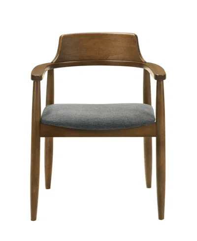 Armen Living Emorie 31" Upholstered Backrest Dining Chair In Brown