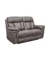 Armen Living Estelle 66" Fabric In Power Loveseat In Gunmetal