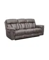 Armen Living Estelle 88" Fabric In Power Reclining Sofa In Gunmetal