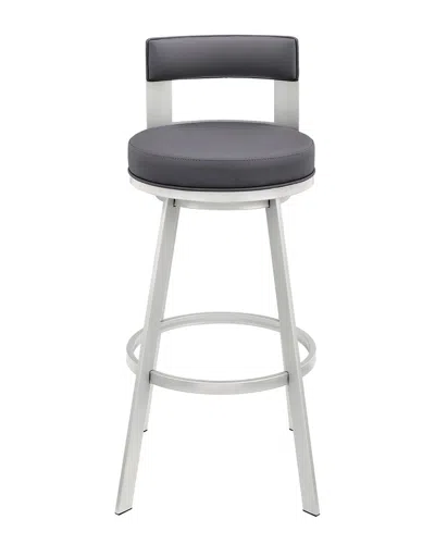 Armen Living Flynn 26in Swivel Counter Stool In Gray