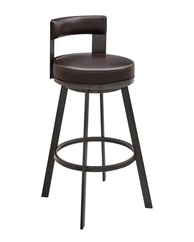 Armen Living Flynn 26in Swivel Counter Stool In Brown