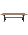 Armen Living Glendora Outdoor Patio Live Edge Dining Table In E