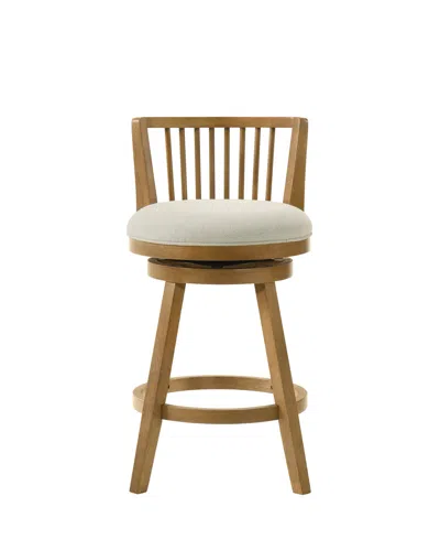 Armen Living Harper 30" Rubberwood Bar Height Barstool In Brown