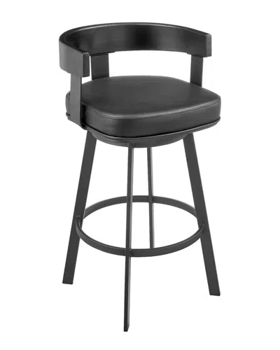 Armen Living Idris 30in Swivel Bar Stool In Black