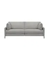 Armen Living Juliett 80" Fabric With Power Footrest Modern Sofa In Gray Pebble