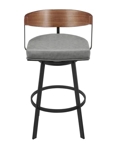 Armen Living Lacey 26in Swivel Counter Stool In Gray