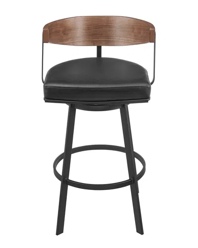 Armen Living Lacey 30in Swivel Bar Stool In Black