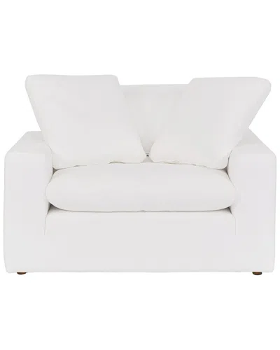 Armen Living Liberty 51.5 Upholstered Chair And A Half In Gray