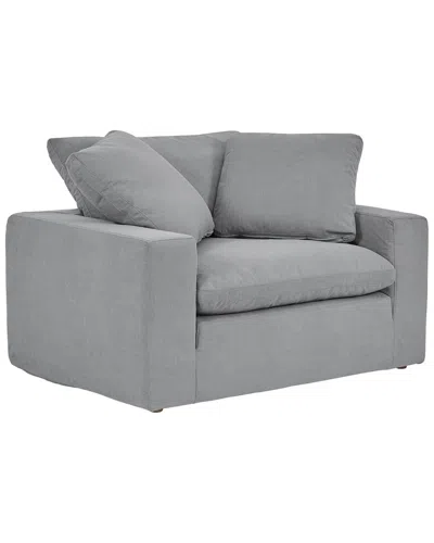 Armen Living Liberty 51.5in Upholstered Chair And A Half In Gray
