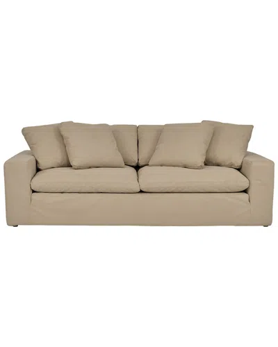 Armen Living Liberty 96.5 Upholstered Sofa In Brown