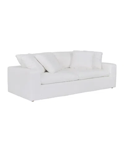 Armen Living Liberty 96.5" Upholstered Sofa In Pearl,brown