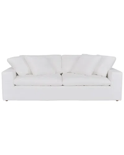 Armen Living Liberty 96.5in Upholstered Sofa In White