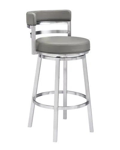Armen Living Madrid 26 Counter Height Bar Stool In Gray