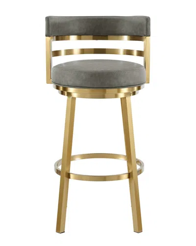 Armen Living Madrid 26in Swivel Counter Stool In Gold