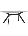 Armen Living Margot Rectangular Dining Table In Charcoal
