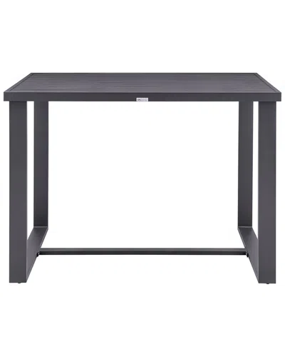 Armen Living Menorca Outdoor Patio Bar Height Dining Table In Gray