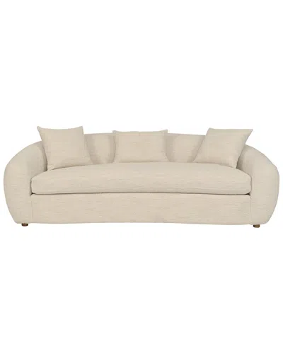 Armen Living Molly 96.5in Upholstered Curved Sofa In Neutral