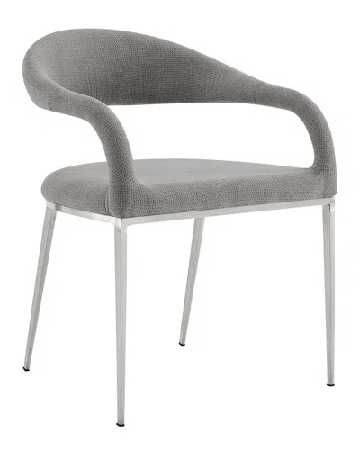 Armen Living Morgan Upholstered Dining Chair In Gray