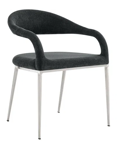 Armen Living Morgan Upholstered Dining Chair In Black