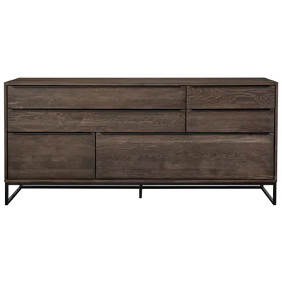 Armen Living Nevada Sideboard With Rustic Oak Wood In Dark Brown