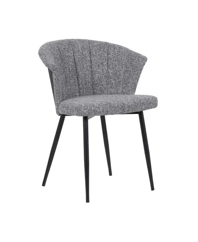 Armen Living Orchid Dining Chair In Black And Grey