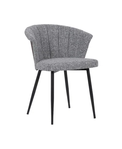 Armen Living Orchid Dining Chair In Brown And Grey