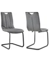 Armen Living Pacific Dining Room Chair In Gray