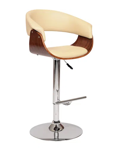Armen Living Paris Swivel Barstool In Brown