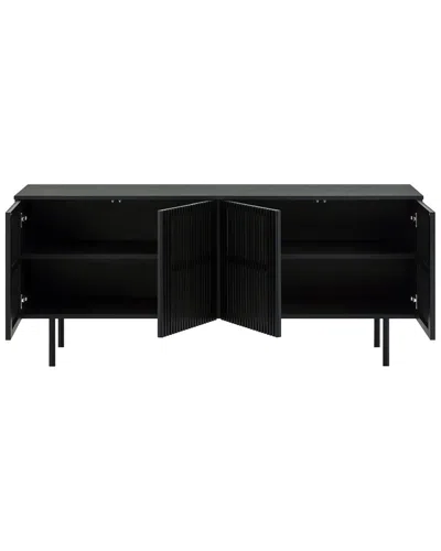 Armen Living Pasadena 4 Door Wood Buffet Cabinet In Black