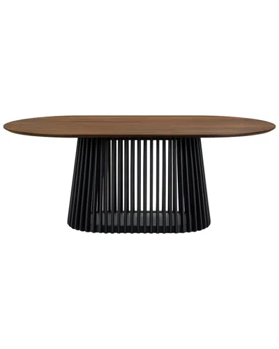 Armen Living Pasadena 79 Wood Oval Dining Table In Brown